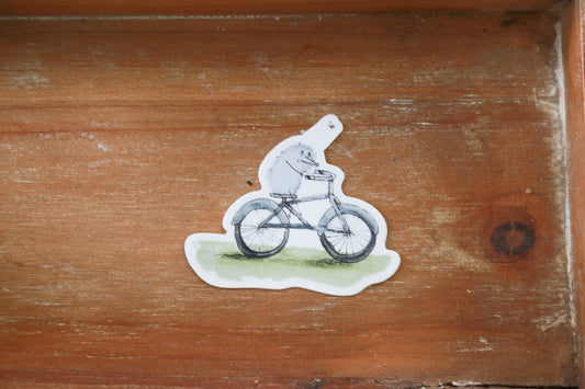Herald Rides a Bike | Sticker