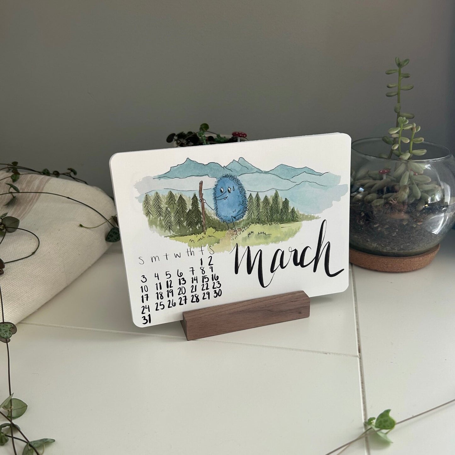 Hedgehog Desk Calendar