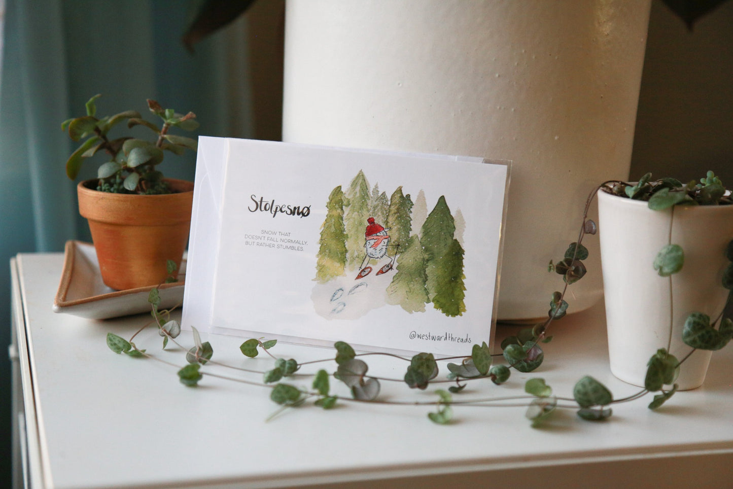 Stolpesnø Greeting Card