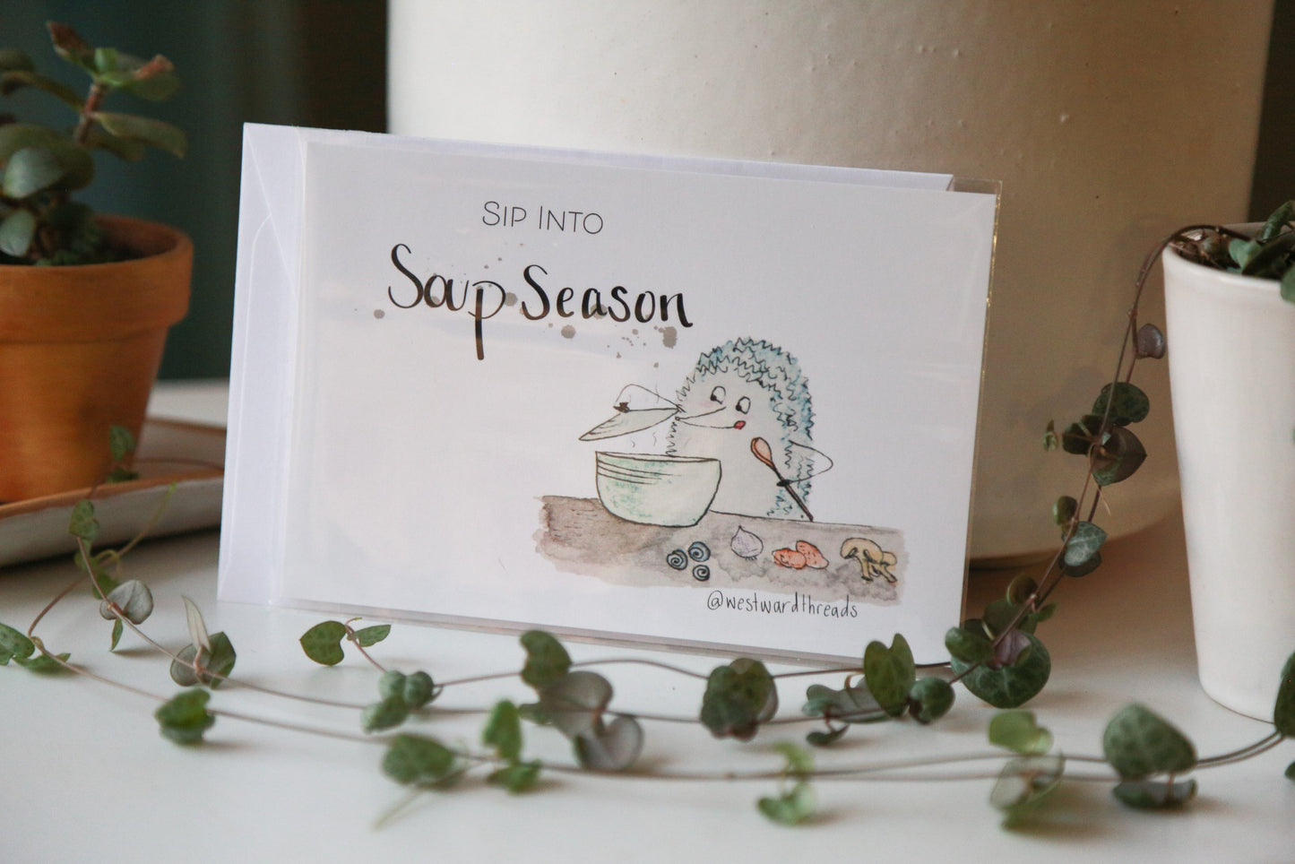 "Sip into Soup Season" Greeting Card