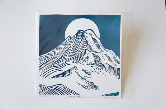 Mount Baker Cyanotype Print