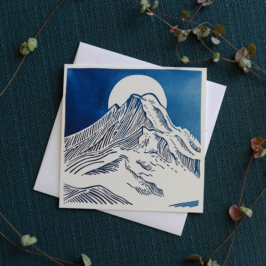 Mount Baker Cyanotype Card